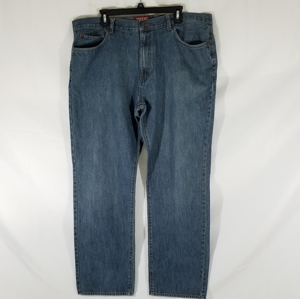 Men's Vintage Chaps Blue Denim Jeans 40x32 Talla Straight Leg Cotton High Rise